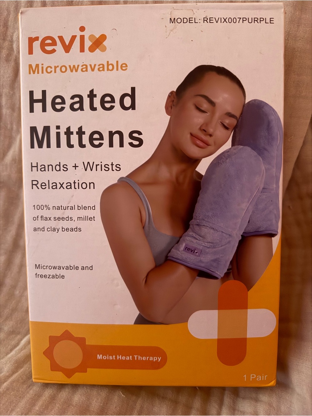 Microwavable Heated Mittens - Purple